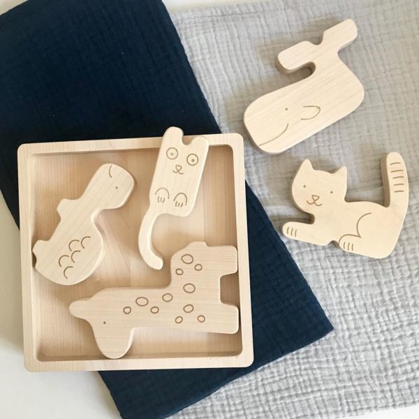 Puzzle animaux en bois - Briki vroom Vroom - Nova Mom