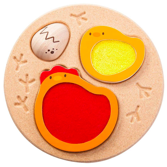 Puzzle double face Oeuf poule Plan Toys