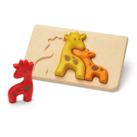 puzzle famille girafe plantoys