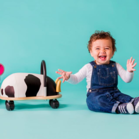 Wheelybug vache petit modele de 1 à 3 ans