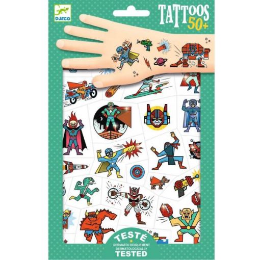 super heros vs vilains tatouages djeco