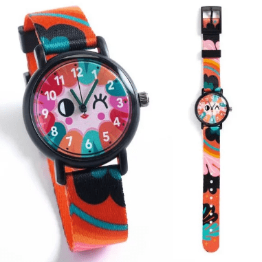 montre fleur pop djeco ticlock