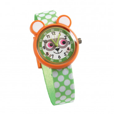 montre raton laveur djeco ticlock