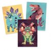 tableaux illustrées dinosaure jurassic métal djeco