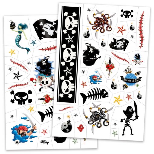 planche tatouages enfant pirates