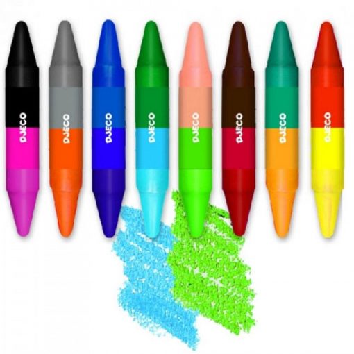 crayons de cire 8 crayons 16 couleurs