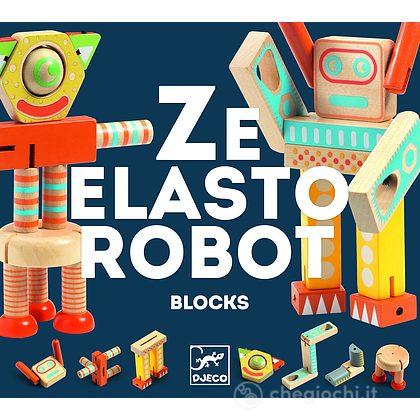 boite de jeu de construction en bois ze elastorobot djeco