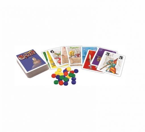 Camelot Jeu de cartes et de stratégie avec des pions