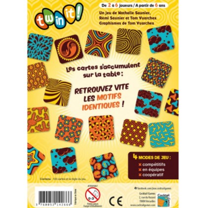 Jeu de cartes Twin It boite