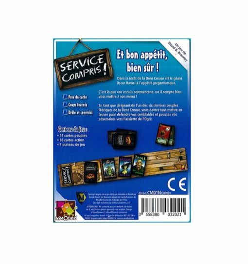 Service compris boite de jeu