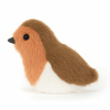 Ce rouge gorge de la marque Jellycat est de couleur marron, orange et blanc. Il mesure 10x7cm.