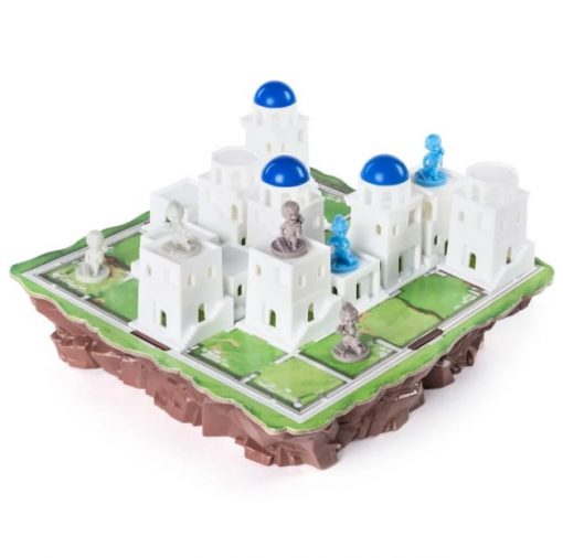 Santorini plateau de jeu avec les tours comme le vrai paysage de santorin