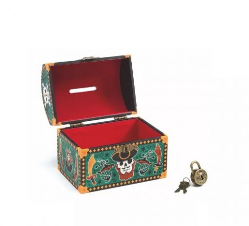 Tirelire Pirates avec cadenas et clé