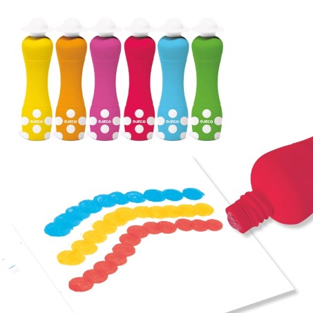 Marqueur en mousse jaune, orange, rose, rouge, bleu, vert