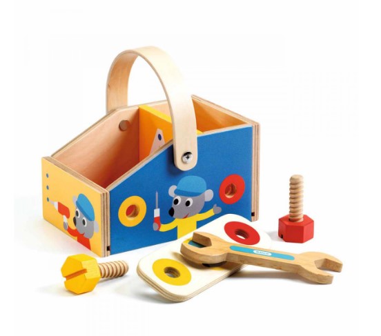 Mallette outils en bois djeco