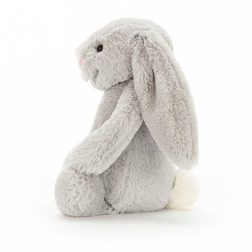 Jellycat peluche lapin gris argenté