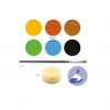 palette de maquillage 6 couleurs avec une éponge et un pinceau de chez djeco