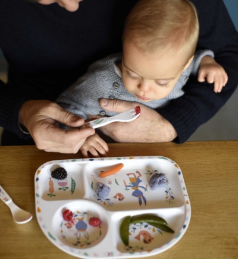 assiette à compartiment gabin lapin ebulobo