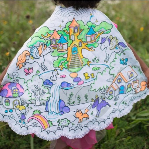 cape à colorier princesse magique taille 4-7 ans