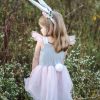 déguisement de lapin robe et serre tête avec des fleurs