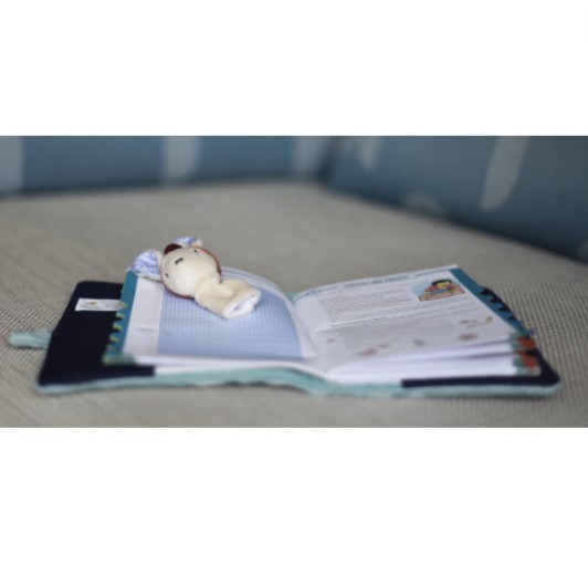 protège carnet de santé et sa marionnette gabin lapin