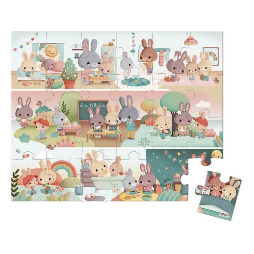 puzzle La journée des lapins 24 pièces