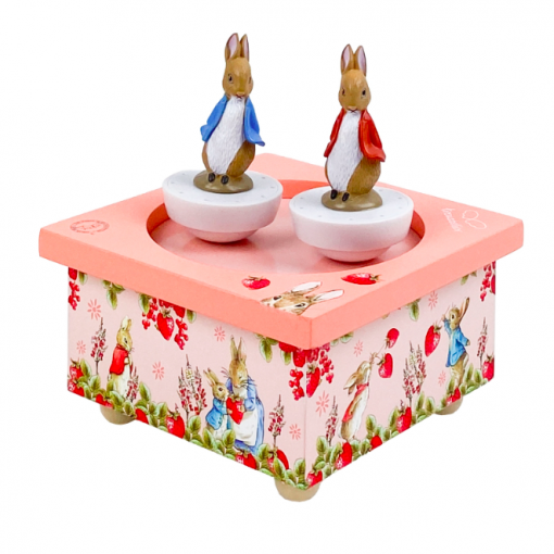 Boite musique pierre lapin fraises Trousselier