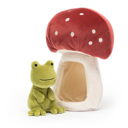 grenouille et sa maison champignon Jellycat