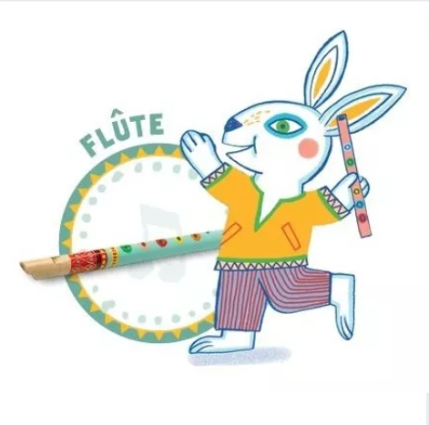 flute enfant en bois coloré