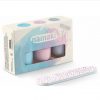 Coffret de 3 vernis Bleu Givré, Rose Pâle, Argent Bleuté + une lime