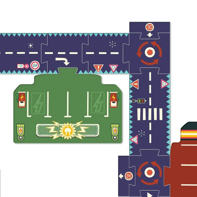 Puzzle Géant Circuit de ville Crazy Motors Djeco