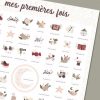 affiche naissance les petites dates les premières fois souris poudre