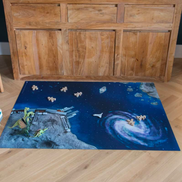 tapis de jeu carpeto sur le theme de l'espace taille M