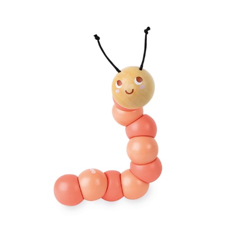 Chenille articulée orange