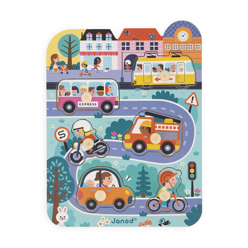 Puzzle en bois ville 6 pieces