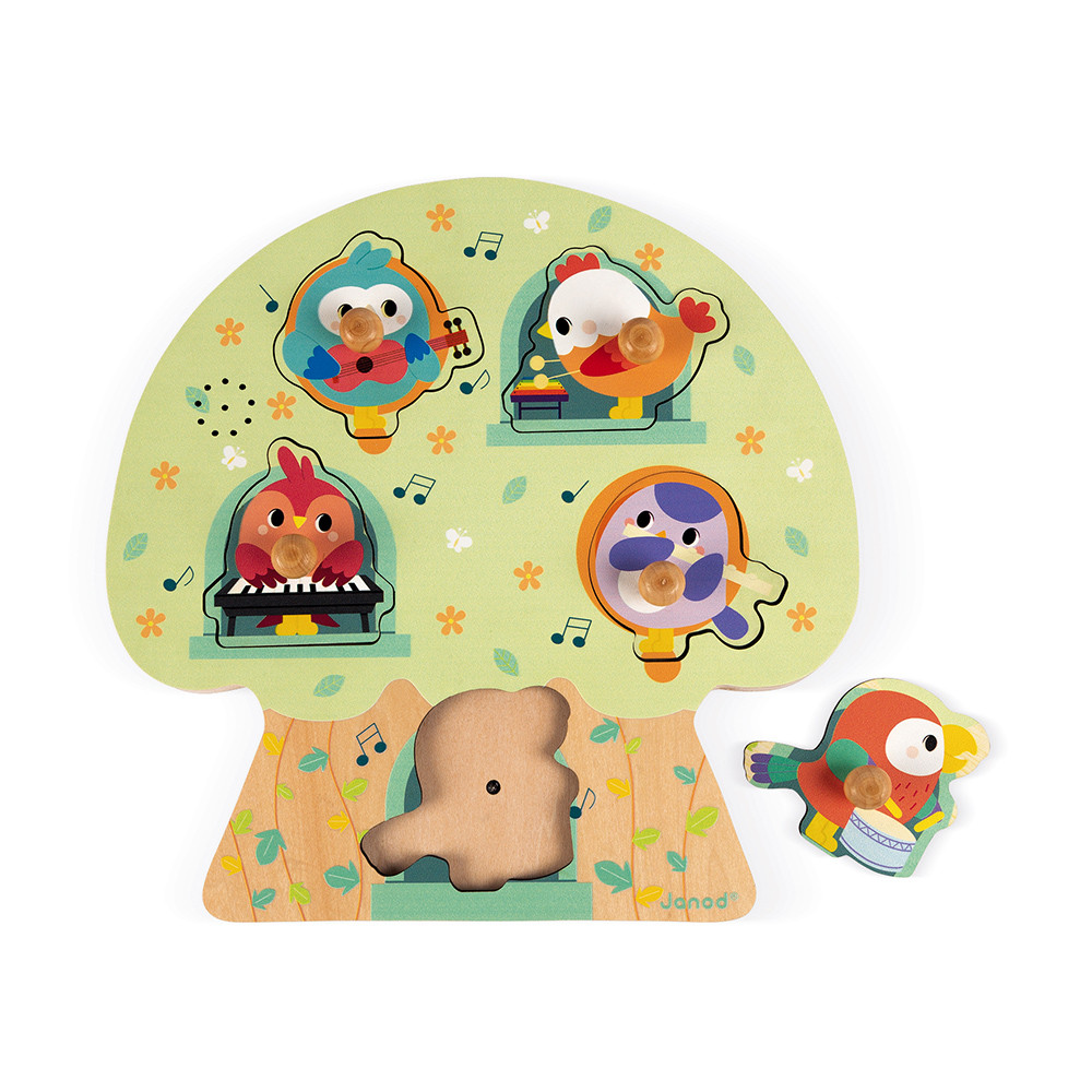 Puzzle sonore oiseaux Janod