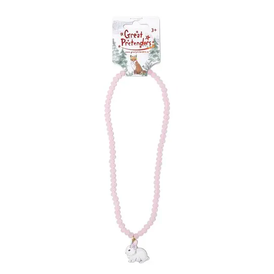 Collier lapin rose Great Pretenders