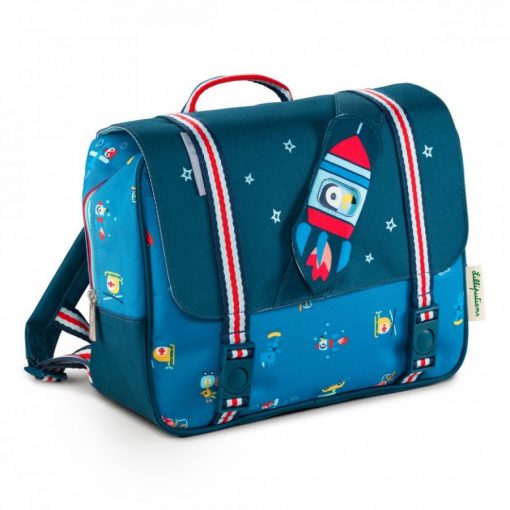 cartable fusée lilliputiens pour l'ecole maternelle